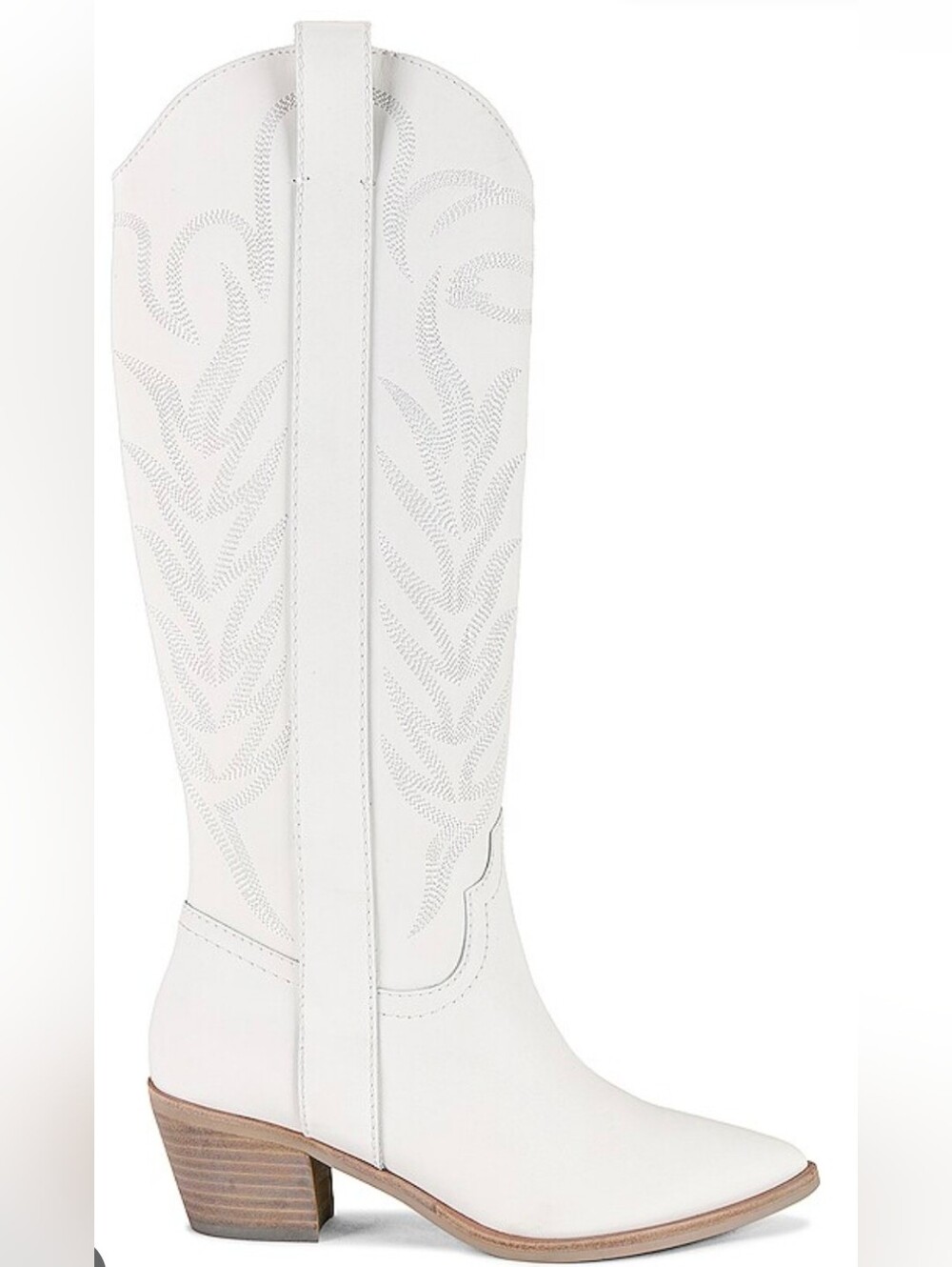 Dolce Vita Solei Boot in White Embossed Leather, US 5, Off-white